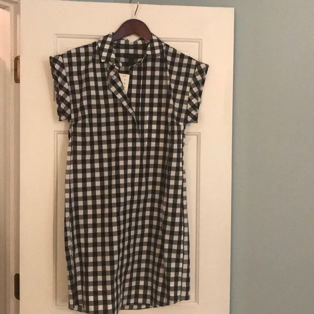 NWT J.Crew Classic short-sleeve shirtdress gingham